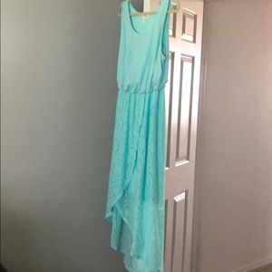 Aqua High-Low Dress
